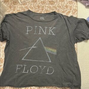 Pink Floyd Crop Charcoal Tee